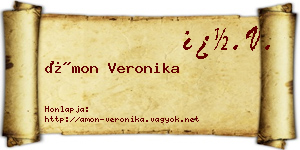 Ámon Veronika névjegykártya
